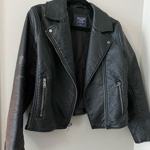 Abercrombie faux leather jacket